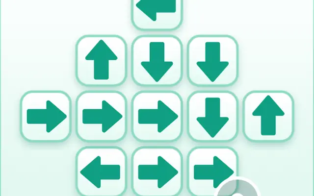 矢印ぬけだしパズル のプレイ画面
